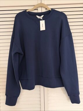 NWT SPANX AirEssentials Crew Timeless Navy Medium